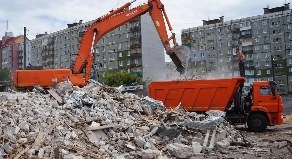 Профессиональный вывоз строительного мусора в Омске в октябре